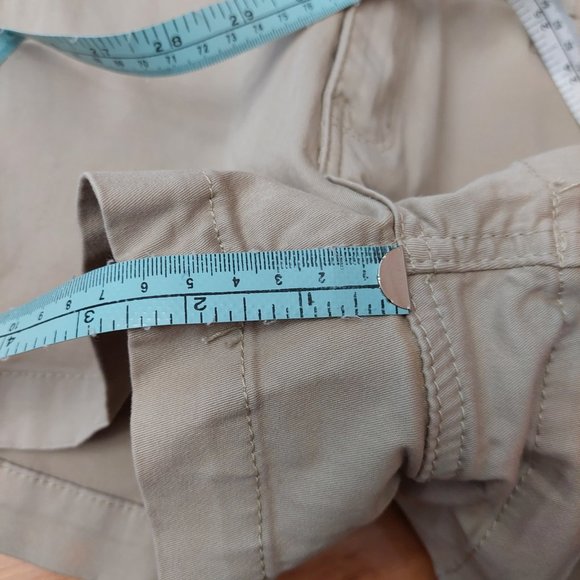 KanCan Women Shorts Front Pocket, Button Zipper Closure Cotton Beige Small - Picture 11 of 11